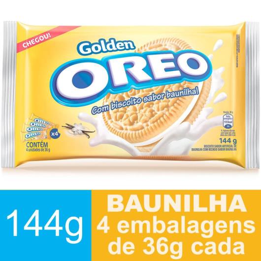 Biscoito OREO Golden Baunilha (4 Unidades) 144g - Imagem em destaque
