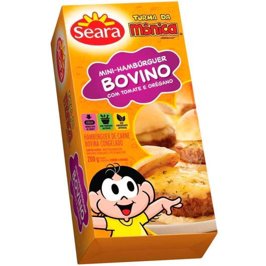 Hambúrguer mini bovino com tomate e orégano Turma da mônica Seara 200g - Imagem em destaque