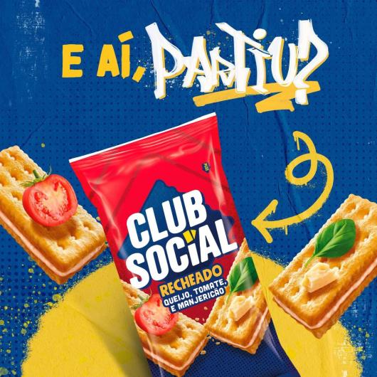 Biscoito Recheado Club Social Queijo, Tomate e Manjericão 106g - Imagem em destaque