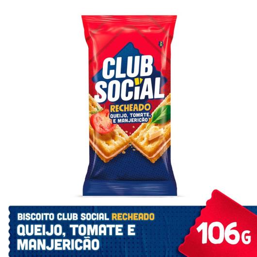 Biscoito Recheado Club Social Queijo, Tomate e Manjericão 106g - Imagem em destaque