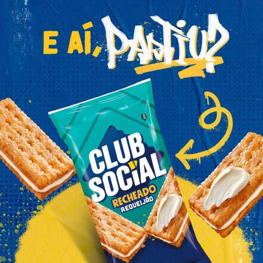 Biscoito Salgado Club Social Recheado Requeijao Multipack 106g - Imagem em destaque