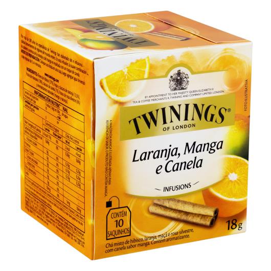 Chá Laranja, Manga e Canela Twinings Infusions Caixa 18g 10 Unidades - Imagem em destaque