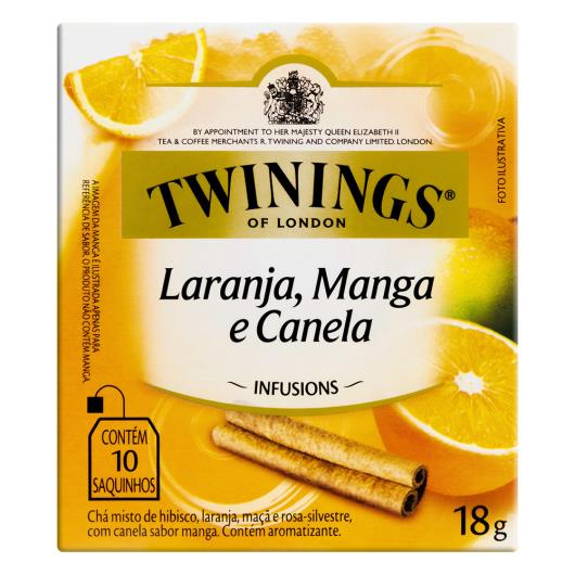 Chá Laranja, Manga e Canela Twinings Infusions Caixa 18g 10 Unidades - Imagem em destaque