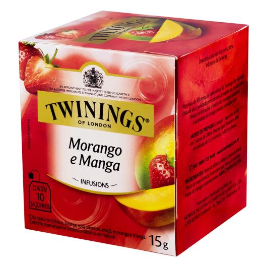 Chá Morango e Manga Twinings Infusions Caixa 15g 10 Unidades - Imagem em destaque