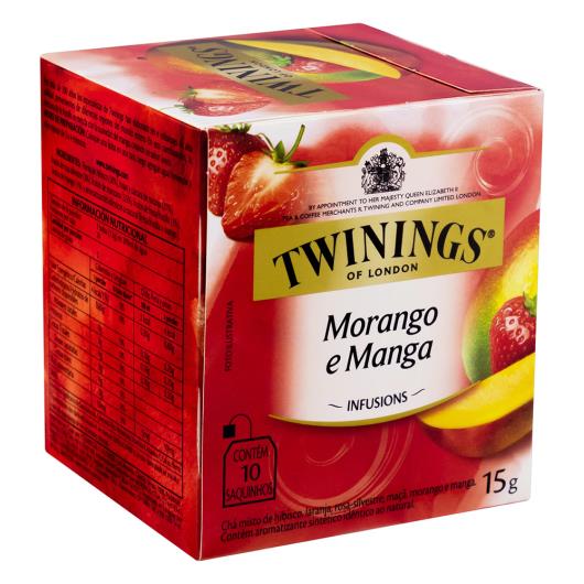 Chá Morango e Manga Twinings Infusions Caixa 15g 10 Unidades - Imagem em destaque