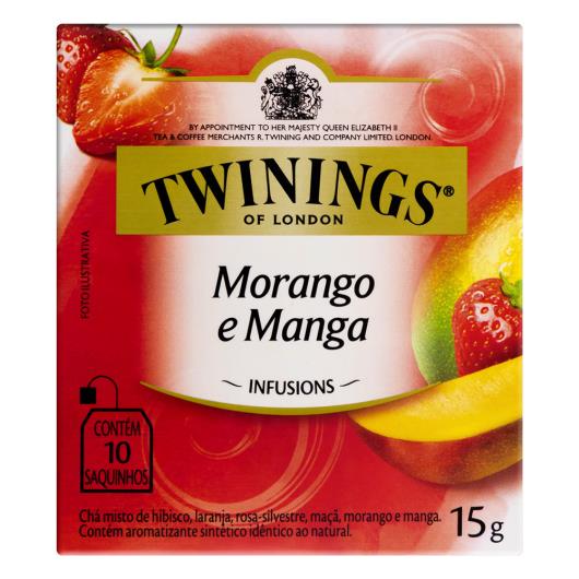 Chá Morango e Manga Twinings Infusions Caixa 15g 10 Unidades - Imagem em destaque