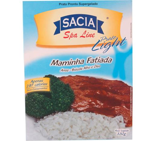 Prato pronto Sacia Spa Line Light Maminha fatiada, arroz e brócolis 330g - Imagem em destaque