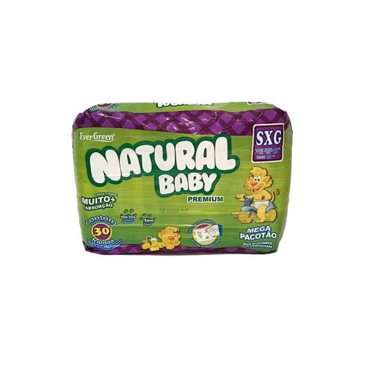 Fralda Descartável Natural Baby Premium SXG 30un - Imagem em destaque