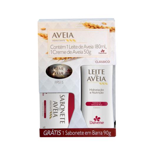 Kit Leite de Aveia Davene Clássico 180ml + Creme Facial 50g GRÁTIS Sabonete 90g - Imagem em destaque