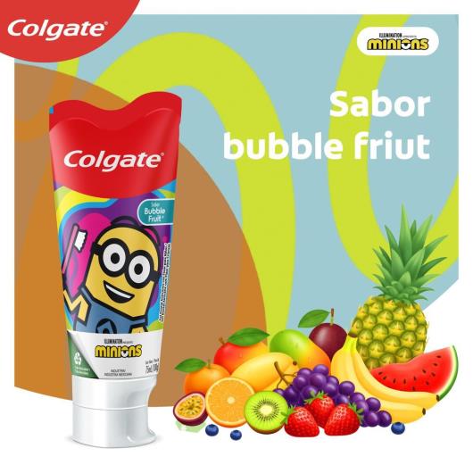 Gel Dental com Flúor Bubble Fruit Minions Colgate 100g - Imagem em destaque