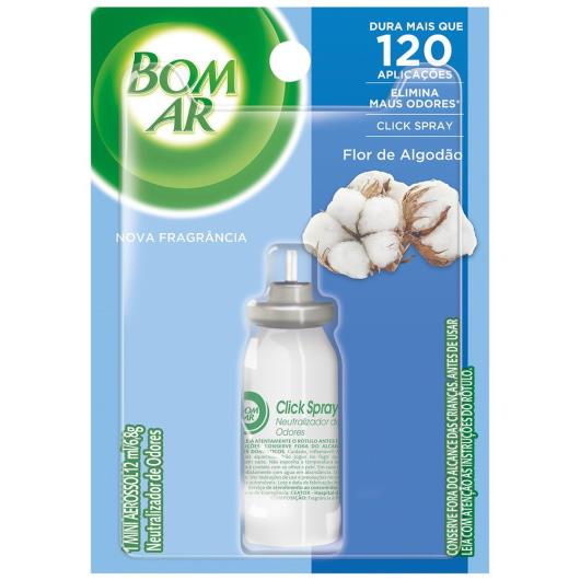 Aromatizador Bom Ar Click Spray Refil Flor de Algodão 12ml - Imagem em destaque