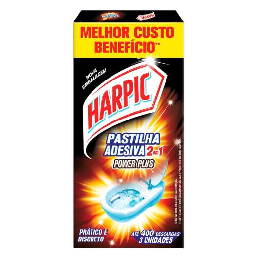 Pastilha Adesiva Sanitária Harpic Power Plus com 3 unidades - Imagem em destaque