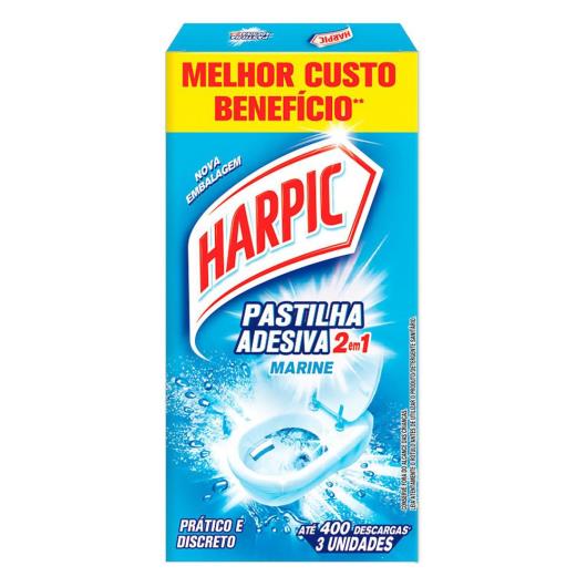 Pastilha Adesiva Sanitária Harpic Marine com 3 unidades - Imagem em destaque