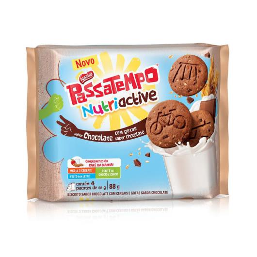 Biscoito PASSATEMPO Nutriactive Chocolate 88g - Imagem em destaque