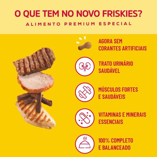 NESTLÉ® PURINA® FRISKIES® Ração Seca para Gatos Adultos Mix de Carnes 1kg - Imagem em destaque