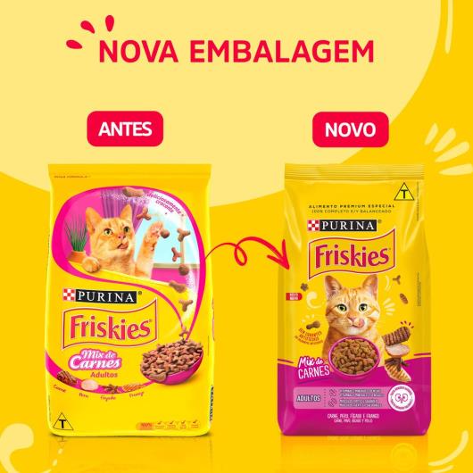 NESTLÉ® PURINA® FRISKIES® Ração Seca para Gatos Adultos Mix de Carnes 1kg - Imagem em destaque