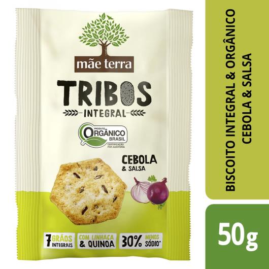 Biscoito Salgado Orgânico Mãe Terra Tribos Cebola 50g - Imagem em destaque