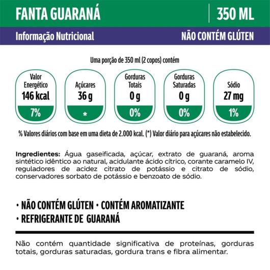 Refrigerante Fanta Sabor Guaraná LATA 350ML - Imagem em destaque