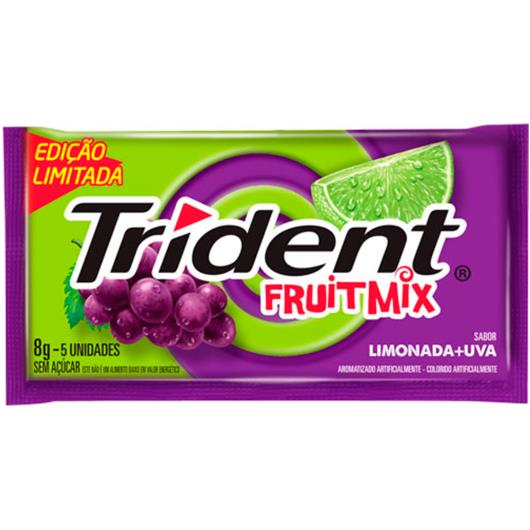 Goma Trident Fruta Mix Limonada + Uva 5 unidades 8g - Imagem em destaque