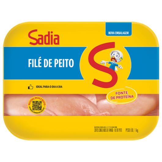 Filé de Peito de Frango Sadia Congelado Bandeja 1kg - Imagem em destaque