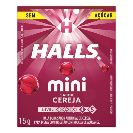 Bala Halls Mini Cereja 15g - Imagem em destaque