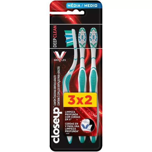 Escova Dental Close Up Deep Clean Media 3x2 - Imagem em destaque