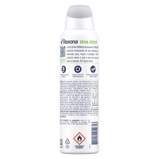 Desodorante Antitranspirante Aerosol Feminino Rexona Erva Doce 150ml - Imagem em destaque