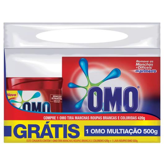 Tira Mancha Omo 420g Po Gratis Omo Multiacao 500g - Imagem em destaque