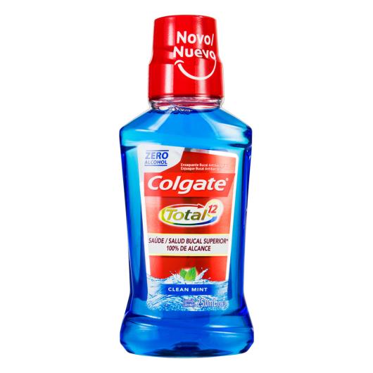 Enxaguante Bucal Antibacteriano Zero Álcool Clean Mint Colgate Total 12 Frasco 250ml - Imagem em destaque