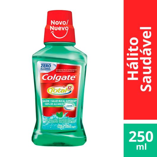 Enxaguante Bucal Colgate Total 12 Zero Álcool Hálito Saudável 250ml - Imagem em destaque