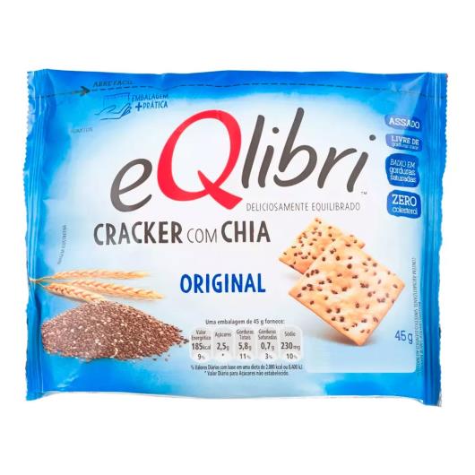 Biscoito EQlibri Cracker com Chia Sabor Original 45g - Imagem em destaque