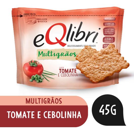 Biscoito Tomate E Cebolinha Eqlibri Multigrãos Pacote 45G - Imagem em destaque