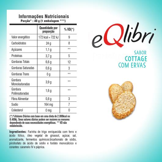 Snack Cottage Com Ervas Eqlibri Panetini Pacote 40G - Imagem em destaque