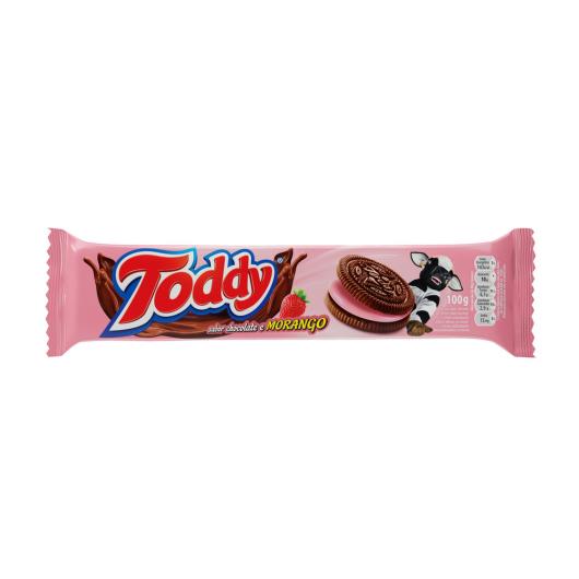 Biscoito Chocolate Recheio Morango Toddy Pacote 100G - Imagem em destaque