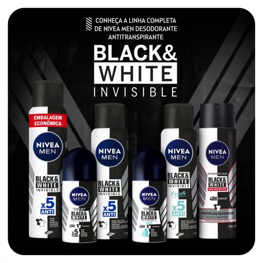 Antitranspirante Aerossol Nivea Men Invisible for Black & White Fresh 150ml - Imagem em destaque