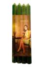 Vela Chama de Ouro N10 Verde c/4un