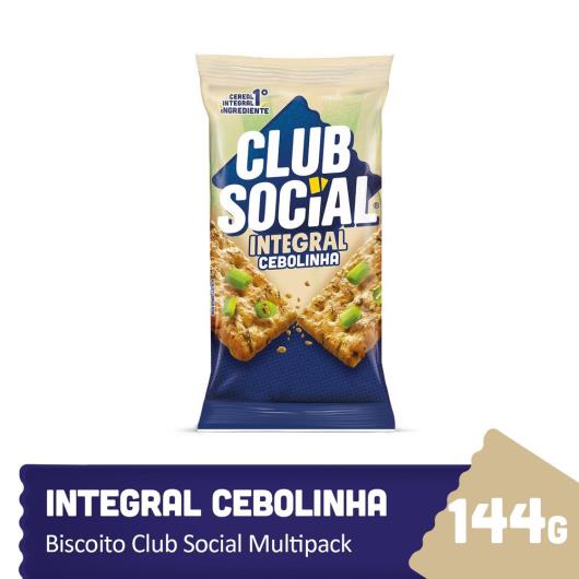 Biscoito Club Social Integral Cebolinha multipack 144g - Imagem em destaque