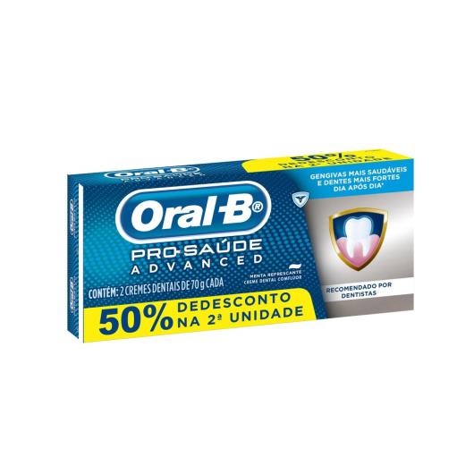 Creme Dental Oral-B Pró-Saúde Advanced 50% Desconto na Segunda unidade 140g - Imagem em destaque