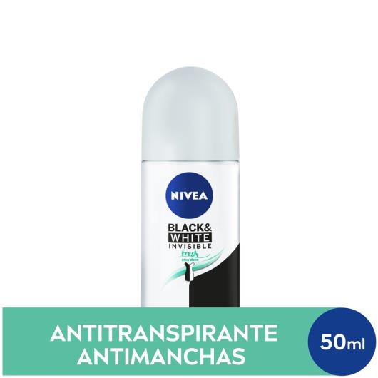 Desodorante Nivea Roll On Invisible Black&White Fresh Erva Doce 50ml - Imagem em destaque