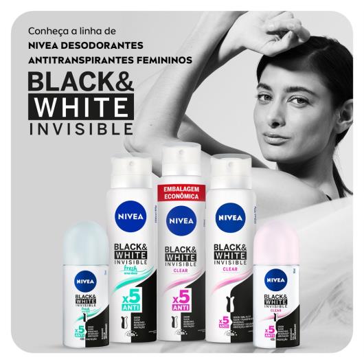 Desodorante Nivea Roll On Invisible Black&White Fresh Erva Doce 50ml - Imagem em destaque