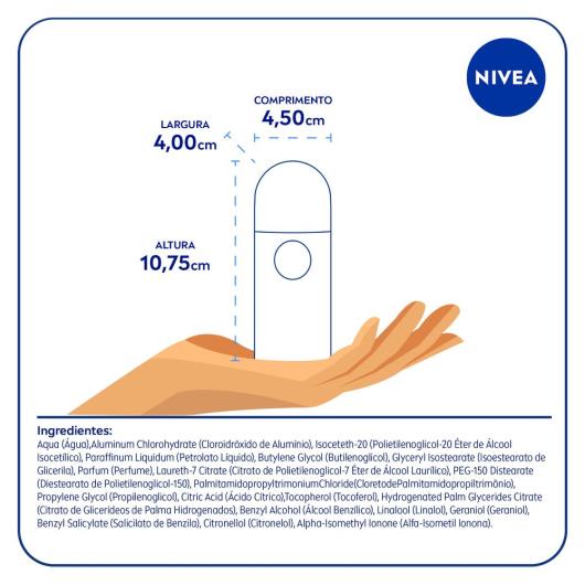 NIVEA Desodorante Antitranspirante Roll On Invisible Black & White Fresh 50ml - Imagem em destaque