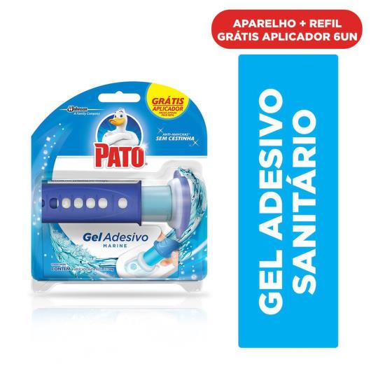 Desodorizador Sanitário Pato Gel Adesivo Aplicador + Refil Marine 1 unidade - Imagem em destaque