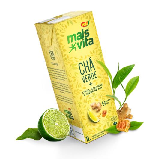 Chá Verde Pronto Yoki Mais Vita  gengibre, limão e mel 1L - Imagem em destaque