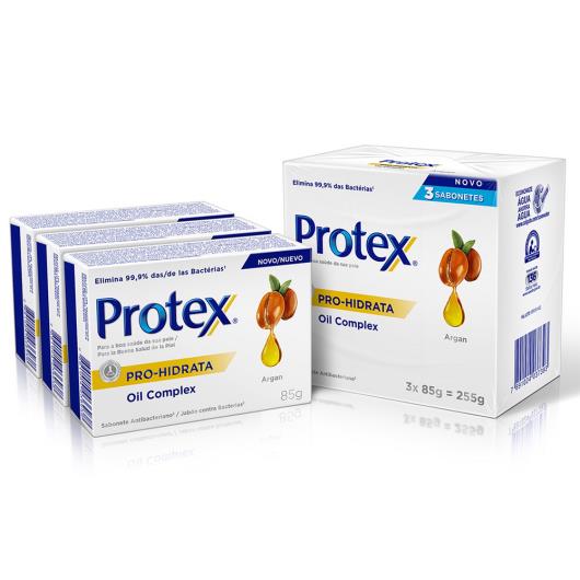 Sabonete Barra Antibacteriano Protex Pro Hidrata Argan 85g Promo 3un c/ Desconto - Imagem em destaque