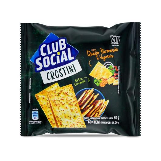 Biscoito Club Social Crostini Queijo Parmesão e Vegetais 80g - Imagem em destaque