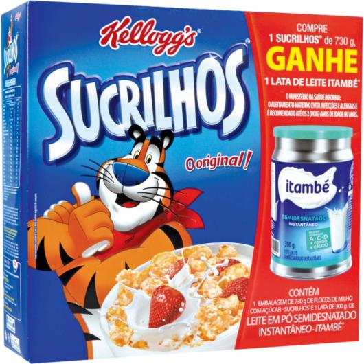Cereal Sucrilhos Kellogg's Original 730 g. Grátis 1 leite em pó Itambé semidesnatado lata 300 g - Imagem em destaque