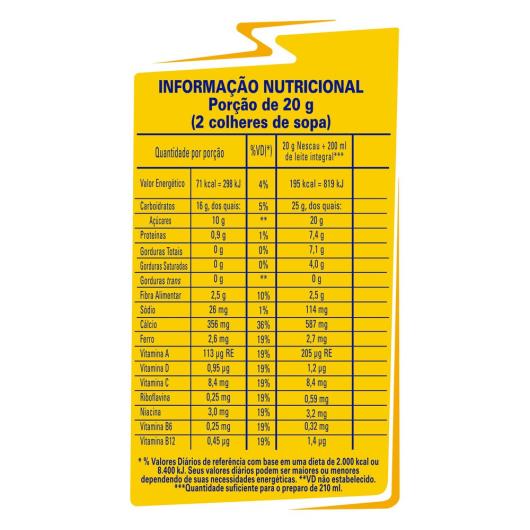 Achocolatado em Pó NESCAU 33% Menos Açúcares 760g - Imagem em destaque