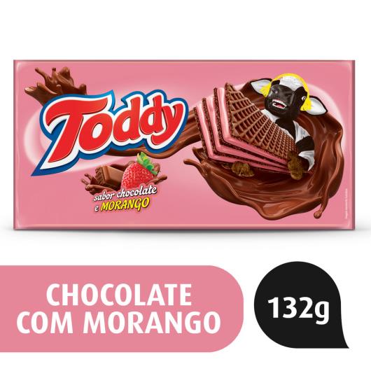 Biscoito Wafer Chocolate Recheio Morango Toddy Pacote 132G - Imagem em destaque