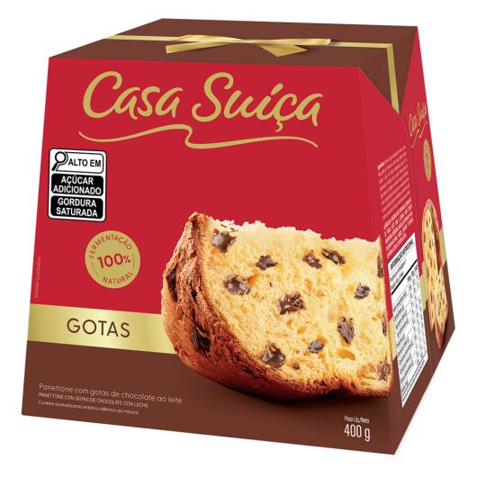 Panettone gotas de chocolate Casa Suíça 400g - Imagem em destaque