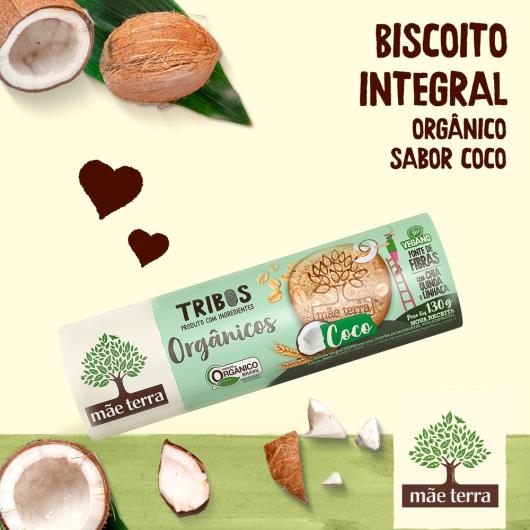 Biscoito orgânico coco Mãe Terra Tribos 130g - Imagem em destaque